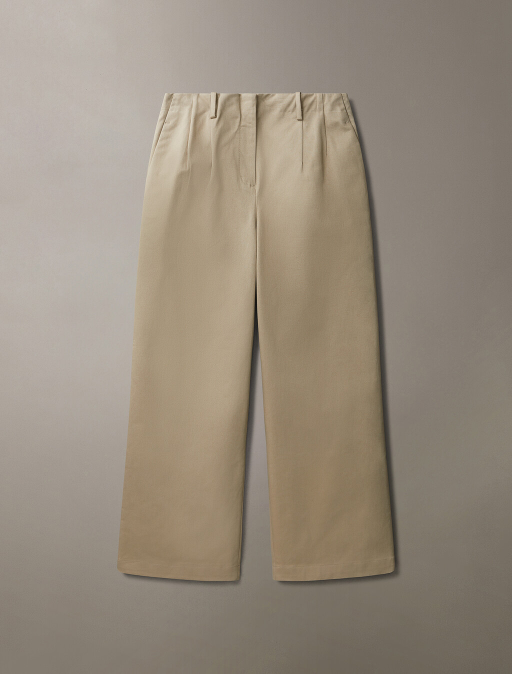 Cotton Chino Relaxed Trousers, Crockery, hi-res