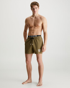 INTENSE POWER DOUBLE WAISTBAND SWIM SHORTS, Nettle, hi-res