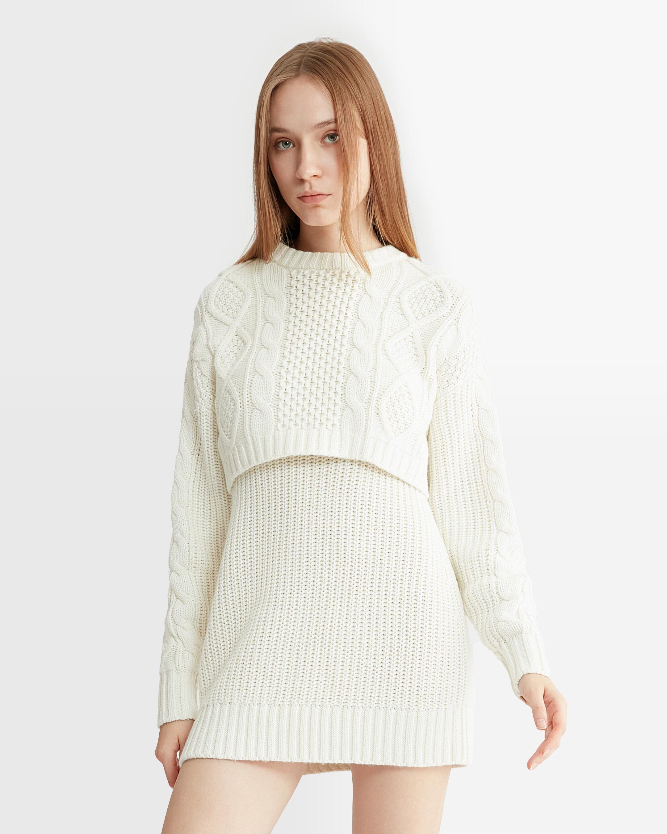 Calvin klein cable knit sweater dress deals