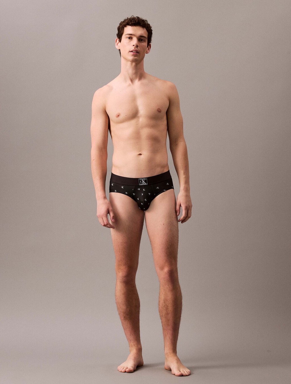 CK Established Hip Brief, DIAMOND LOGO_BLACK, hi-res