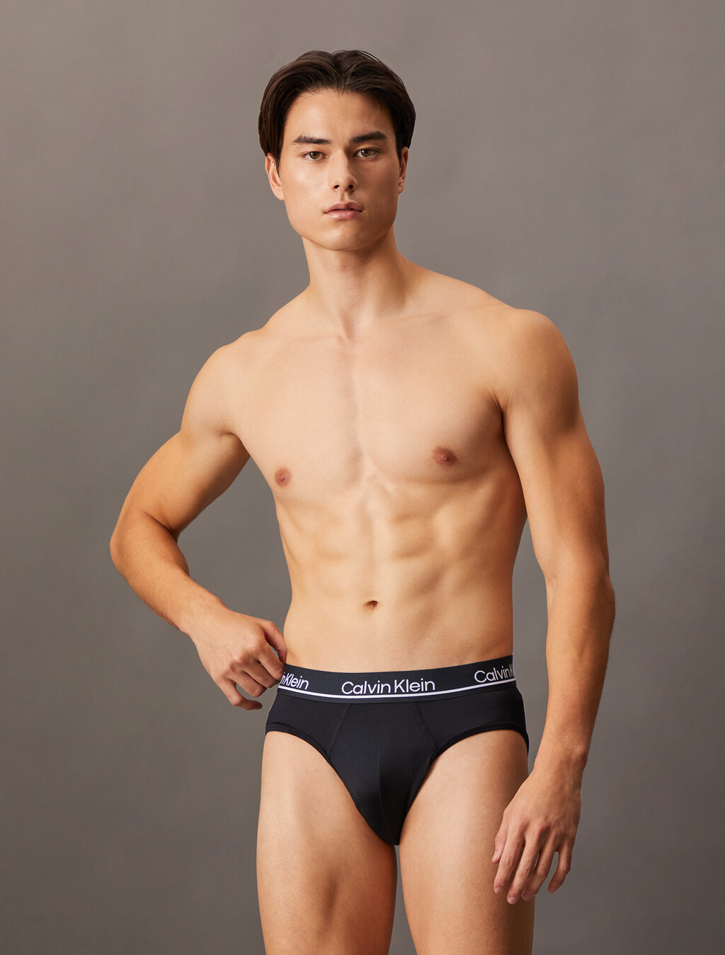 3 件套組 CK Micro Plus 低腰三角內褲, BLACK, hi-res