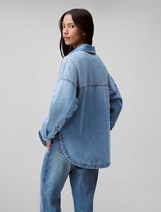 Oversized Denim Utility Shirt
