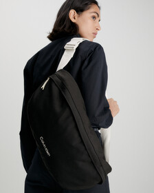 CK ATHLETIC SLING BAG XL, BLACK, hi-res