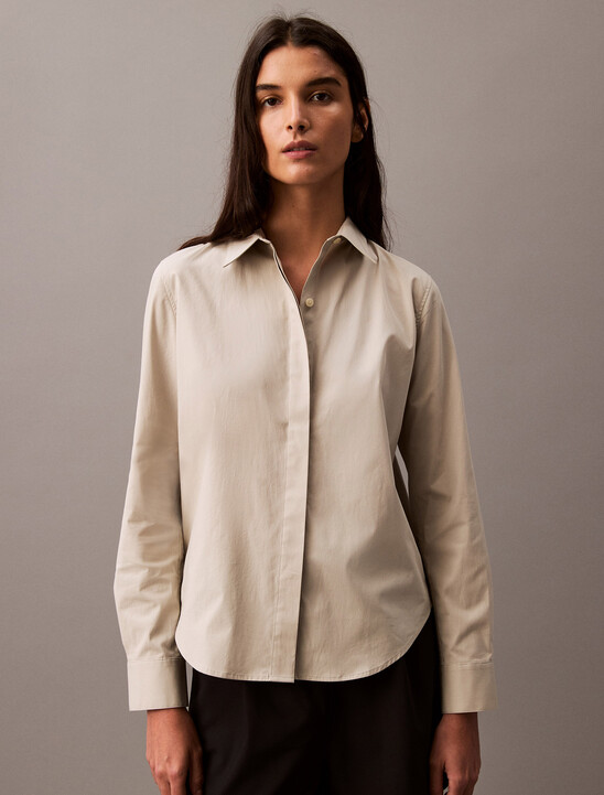 Poplin Classic Stretch Button-Down Shirt