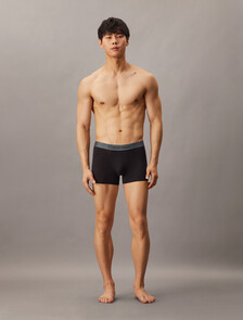 Cotton Modal Trunks 3 Pack, black/ wolf grey/ black, hi-res