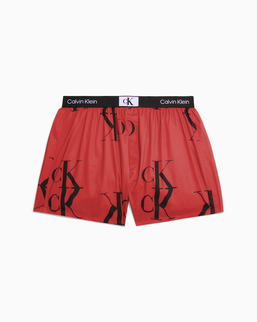 Calvin Klein 1996 Woven  Cotton Boxers, MELTING CK PRINT+JAZZBERRY JAM, hi-res