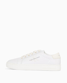 Leather Trainers, Bright White/Creamy White, hi-res