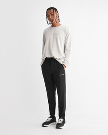 棉質毛圈布標誌衛衣, ATHLETIC GREY H, hi-res