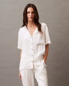 Pure Sheen Pyjama Top, White Onyx, hi-res