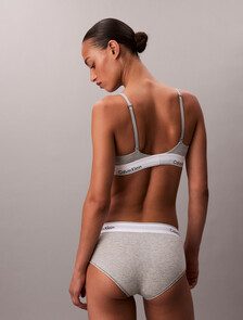 Icon Cotton Lightly Lined 三角罩杯內衣, GREY HEATHER, hi-res