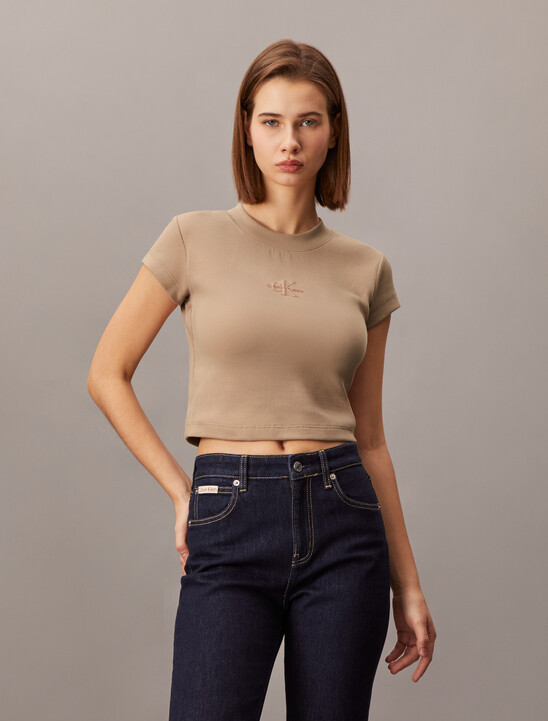 Monogram Baby Fit Rib Knit Tee