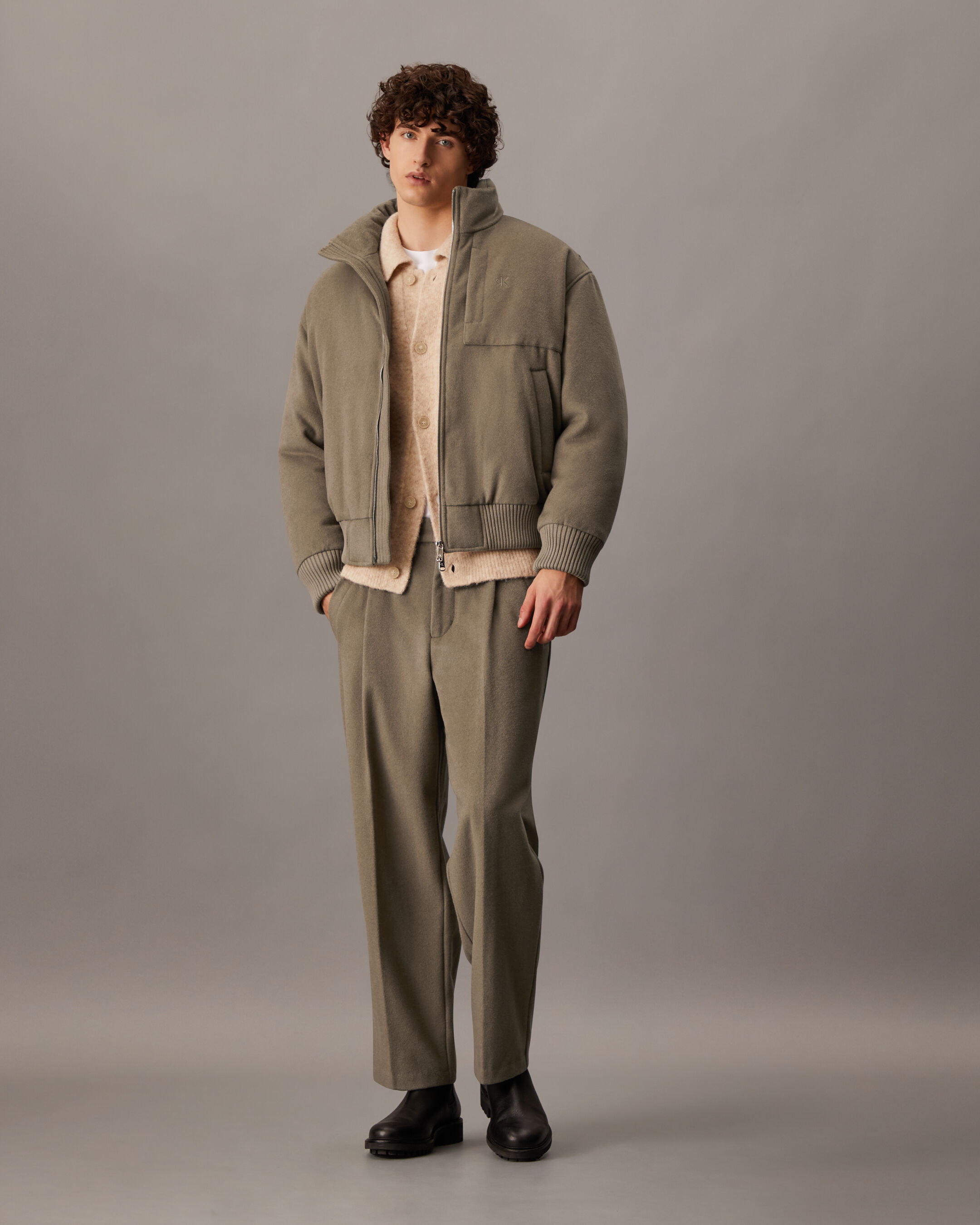 Premium Wool Pants | brown | Calvin Klein Hong Kong