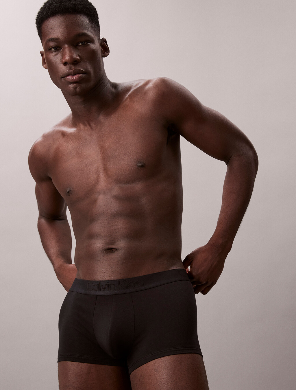 CK Black 低腰平口內褲 3 件組, Black/Harbor Mist/Red Stamp, hi-res