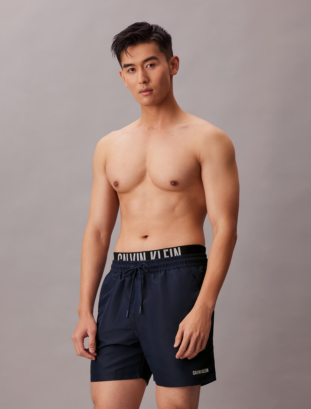 中長款抽繩泳裝短褲, Shoreline, hi-res