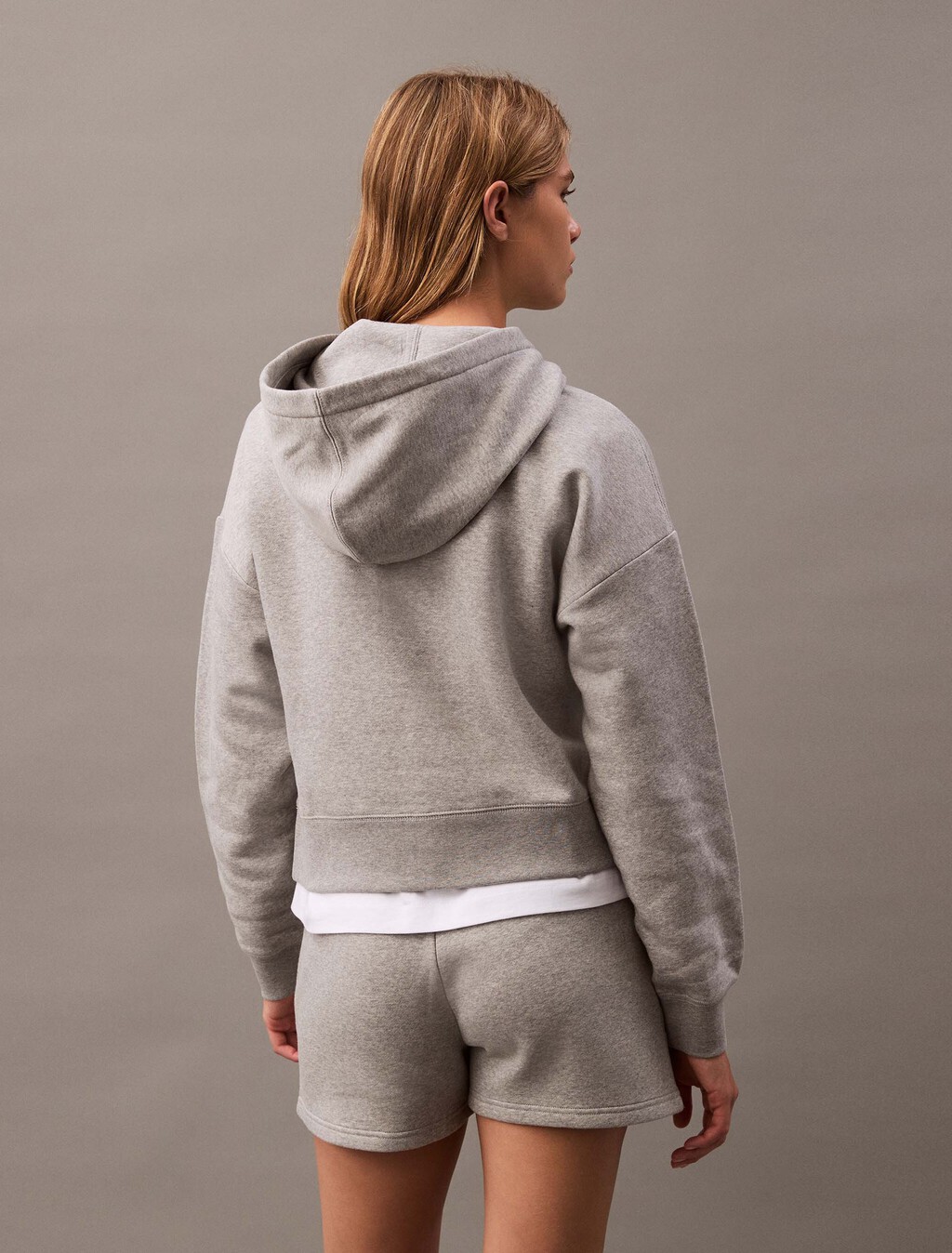 復刻版標誌抓絨連帽衫, Heroic Gray Heather, hi-res