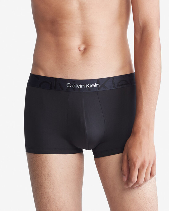 EMBOSSED ICON MICROFIBER LOW RISE TRUNKS