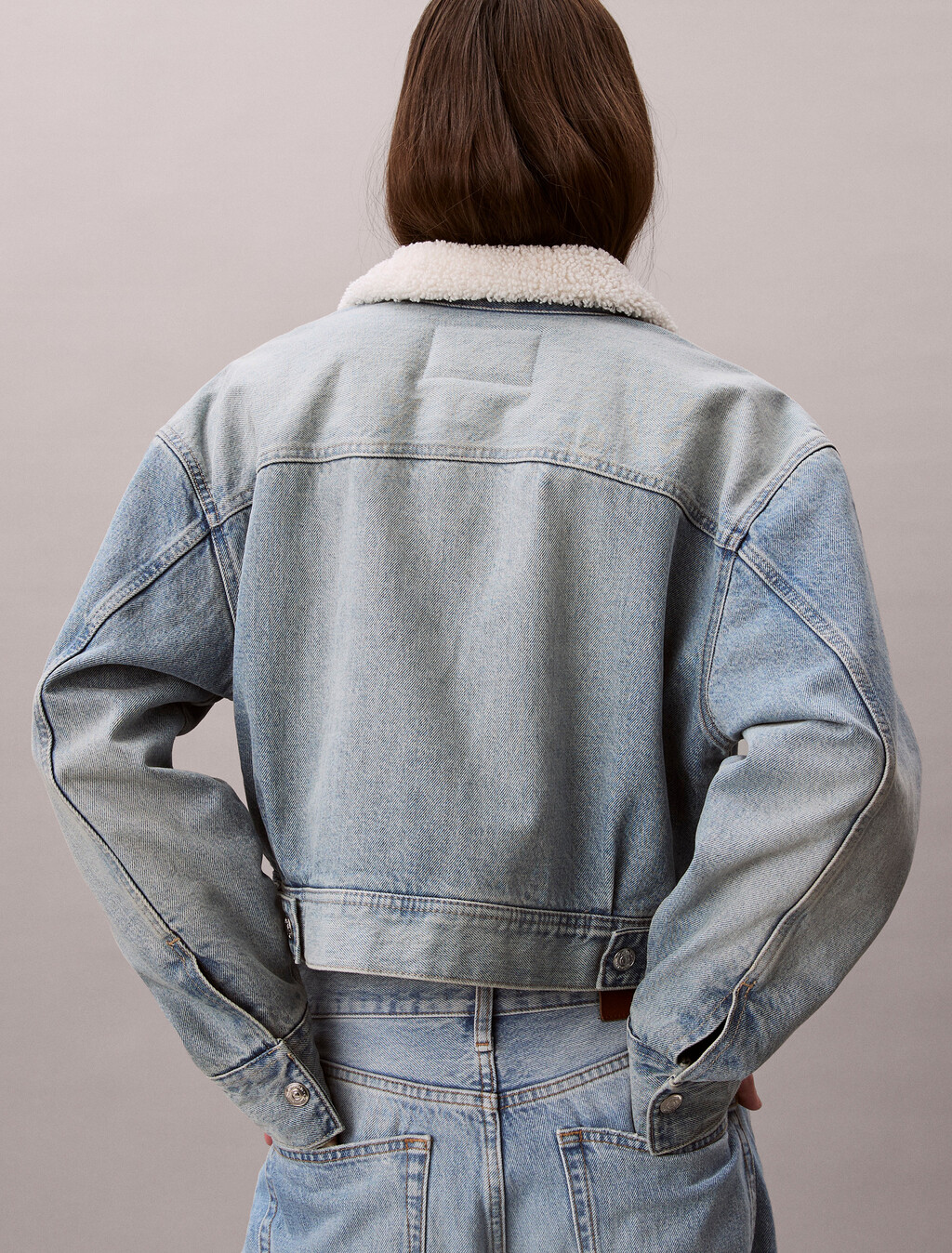 Sherpa Denim Jacket, BLUE NEWTON, hi-res