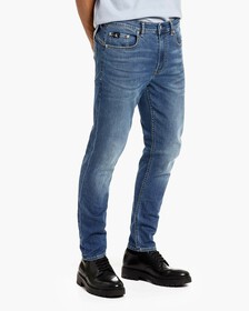 CLIMATE TECH BODY TAPER JEANS, Mid Blue, hi-res