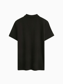 Ck 徽章修身光滑棉質 Polo 衫, Ck Black, hi-res