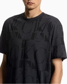 ALL OVER LOGO PRINT TEE, Logo Aop Ck Black, hi-res