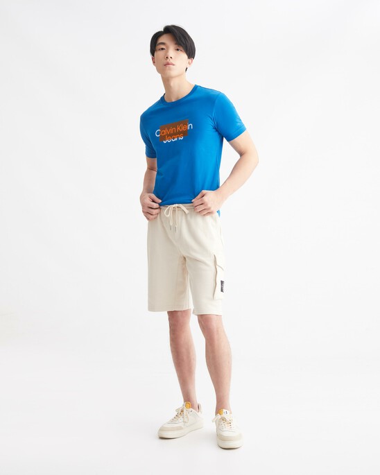 MONOGRAM  BADGE  SWEAT SHORTS