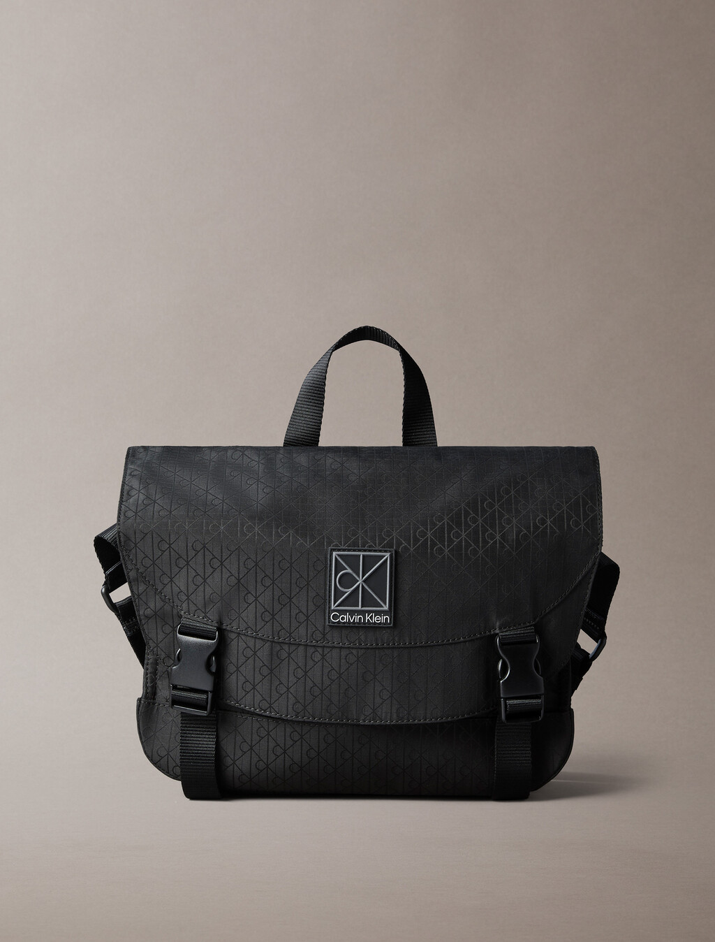 Utility Emblem Messenger Bag, Black, hi-res