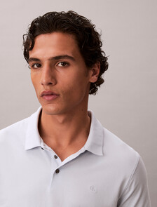 Stretch Cotton Slim Polo, Plein Air, hi-res