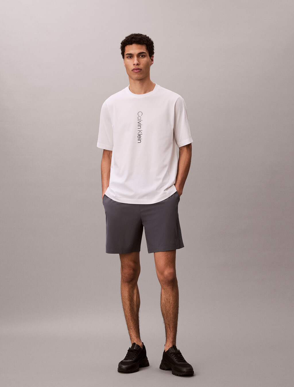 Performance Cotton Blend Gym T-shirt, Classic White, hi-res