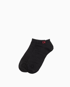 MEN'S 2 PACK MIRROR LOGO LOW CUT SOCK GIFT SET, BLACK/RED, hi-res
