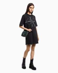 黑色經典 MONOGRAM T 裇連身裙, Ck Black, hi-res