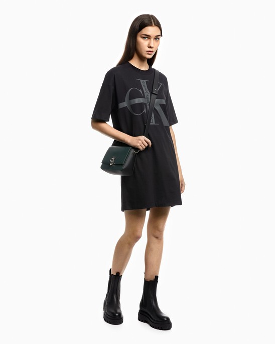 黑色經典 MONOGRAM T 裇連身裙