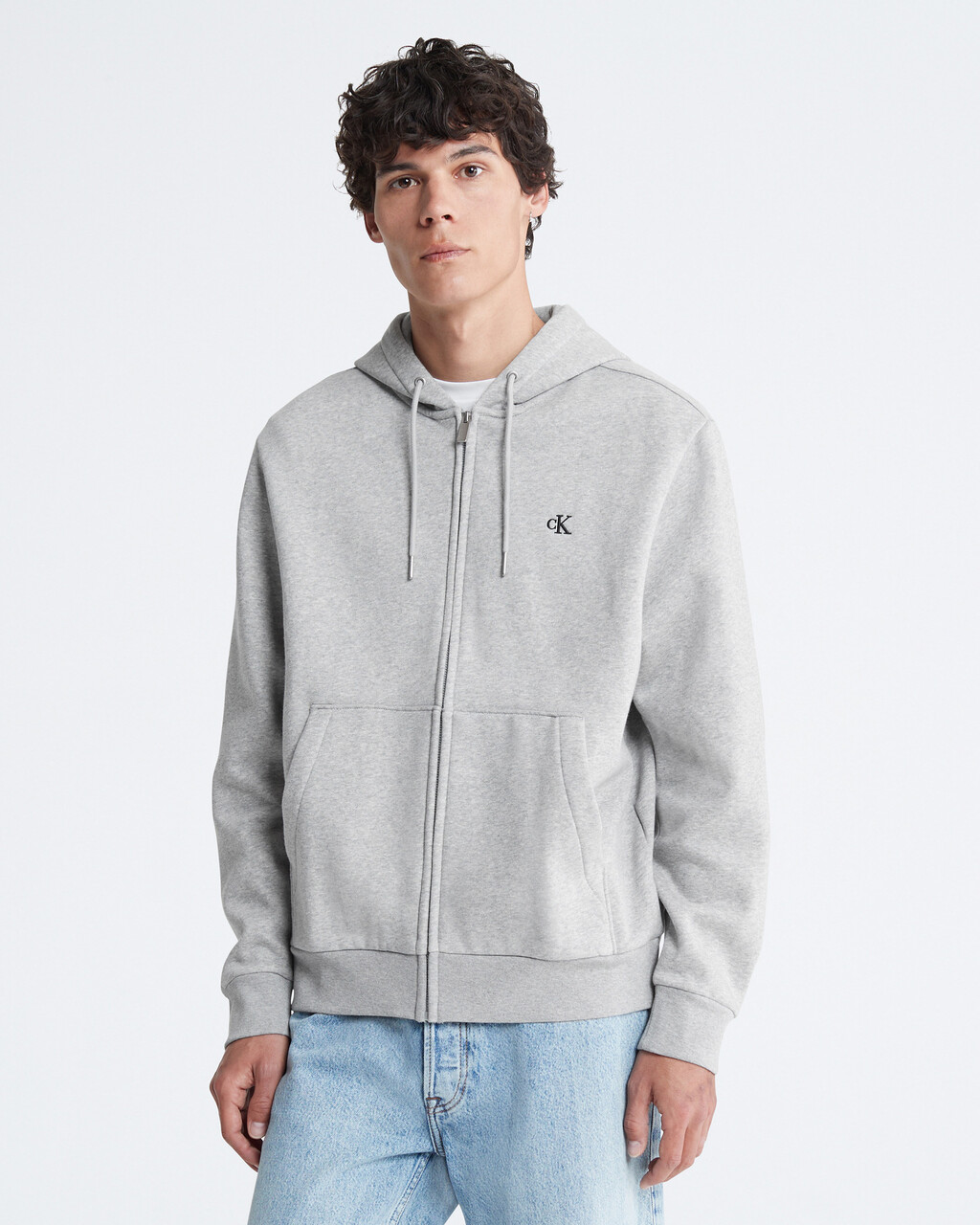 Archive Logo Zip Fleece Hoodie, Heroic Grey Heather, hi-res