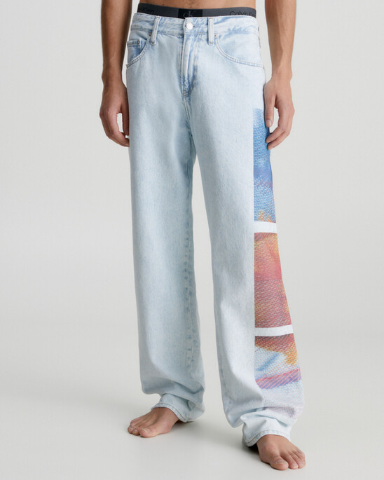 90'S STRAIGHT PRINTED JEANS