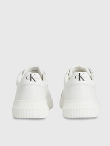Leather Trainers, White/Black, hi-res
