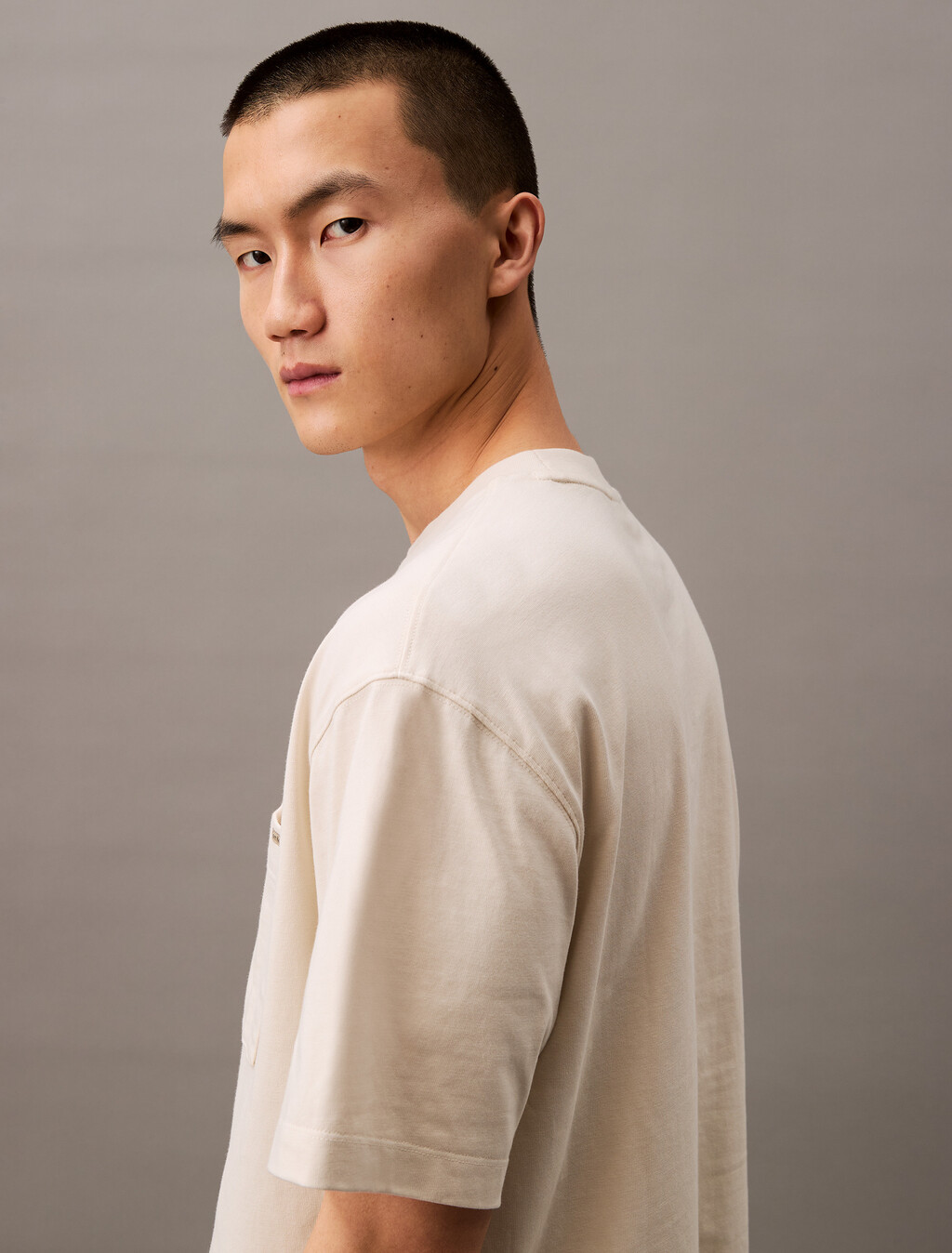 平紋寬鬆口袋 T 恤, Turtledove, hi-res