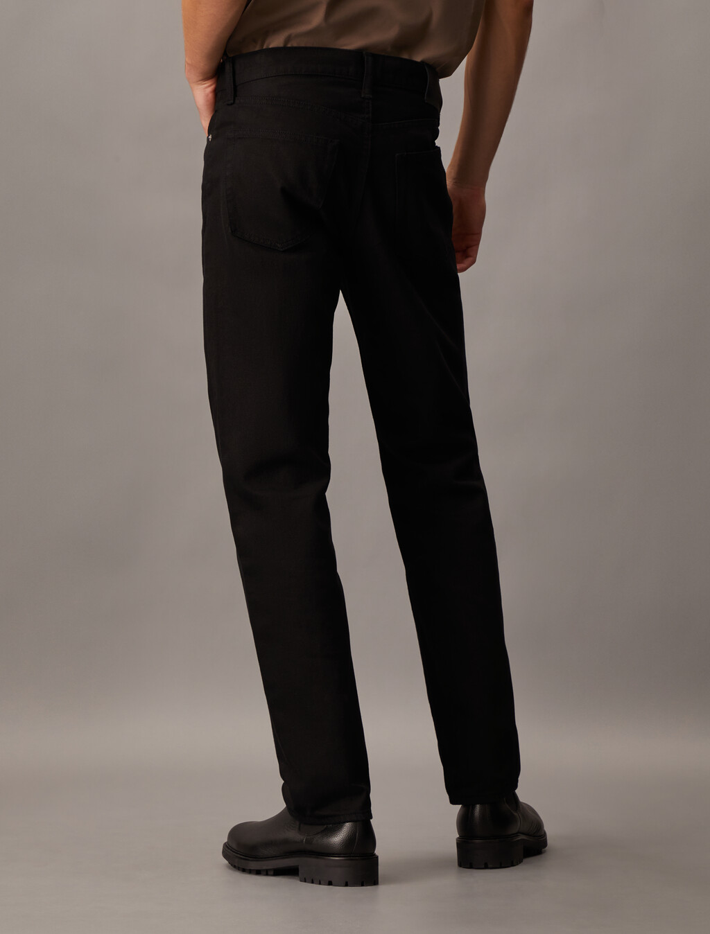 Black Standard Straight Jeans, Denim Black, hi-res