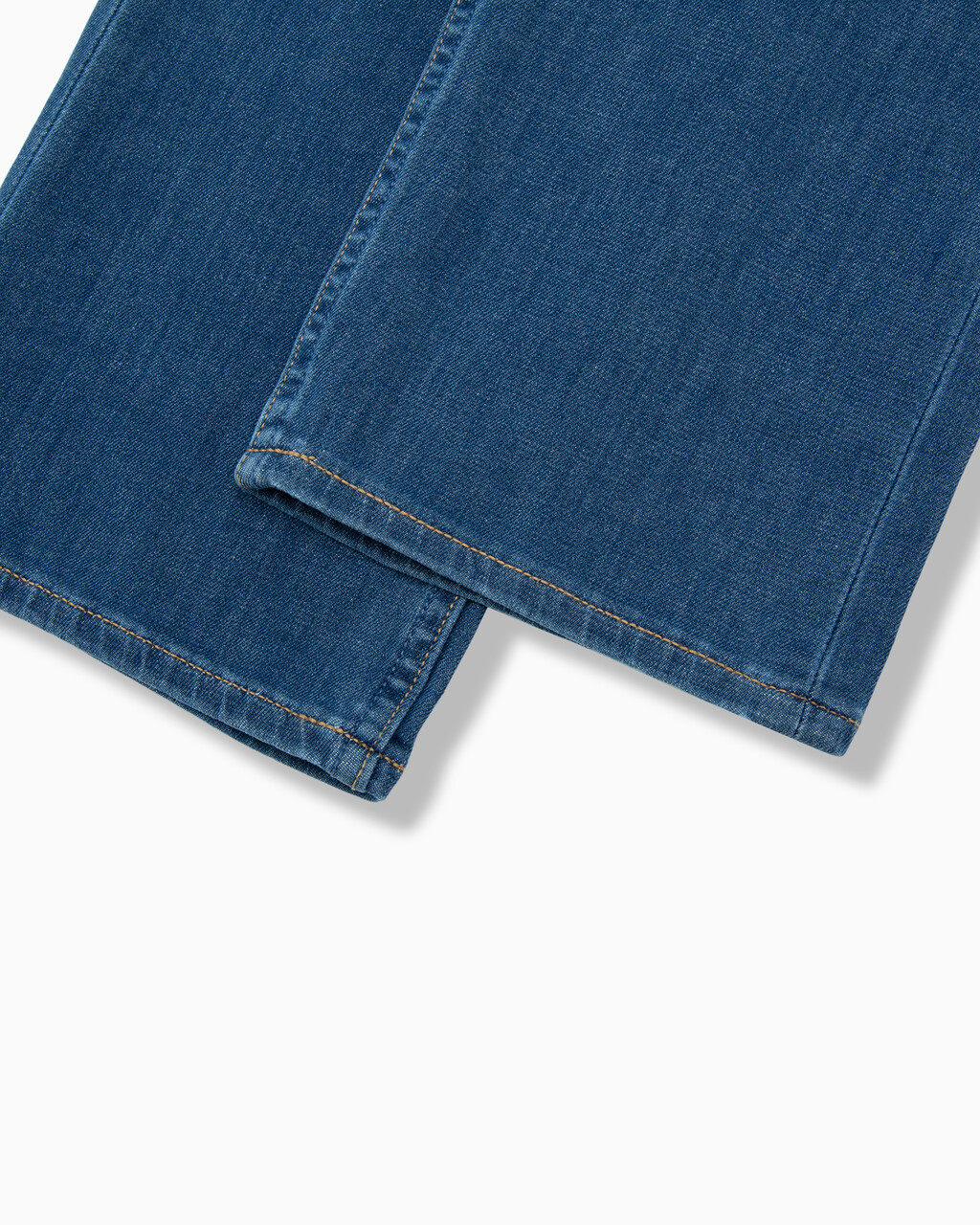 Modern Taper 超彈性窄口牛仔褲, MID BLUE, hi-res