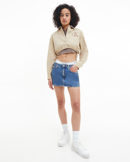 DENIM MICRO MINI SKIRT