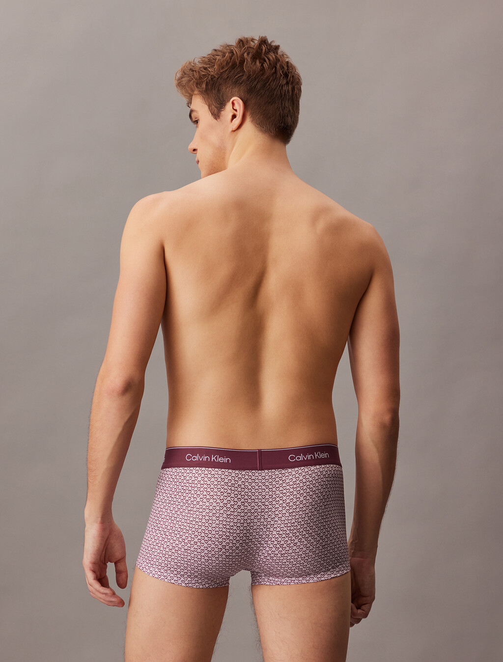 Icon Cotton Stretch 限量版低腰平口內褲, STENCIL HEART_SPRING LILAC, hi-res