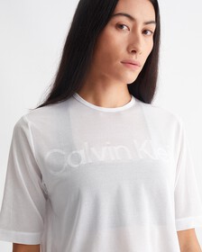 CK SPORT 網眼寬鬆 T 裇, BRIGHT WHITE, hi-res