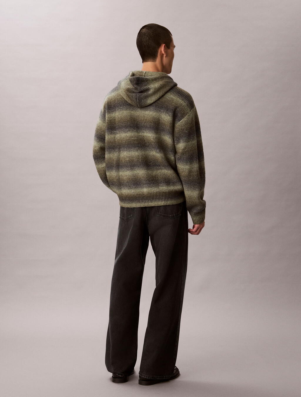 Ombr&eacute; Zip-Up Hoodie, Olive Night, hi-res