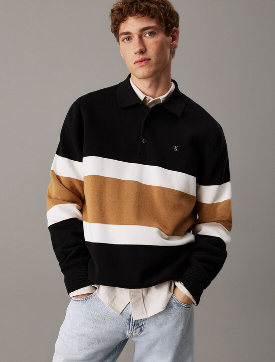 拼色條紋 Milano Polo 衫