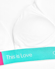 MODERN COTTON PRIDE 三角胸圍, White, hi-res