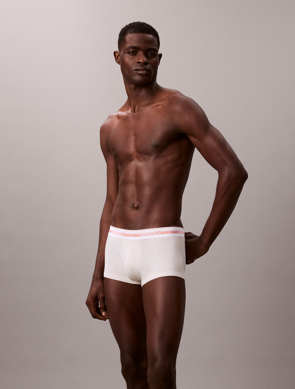 3 Pack Icon Cotton Air Low Rise Trunks, Black/Chalk w/ Orange Glow Logo/Zoni Beach, hi-res