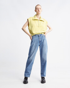 37.5 無袖 Polo 裇, Yellow Sand, hi-res