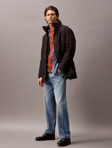 Heavyweight Mid Length Puffer Jacket, Black, hi-res