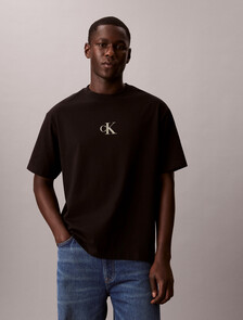 Overlay Logo Graphic Relaxed Tee, Black, hi-res