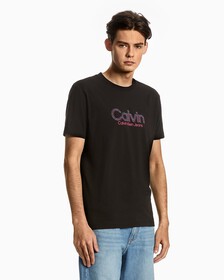 螢光色 CALVIN 修身 T 裇, Ck Black, hi-res