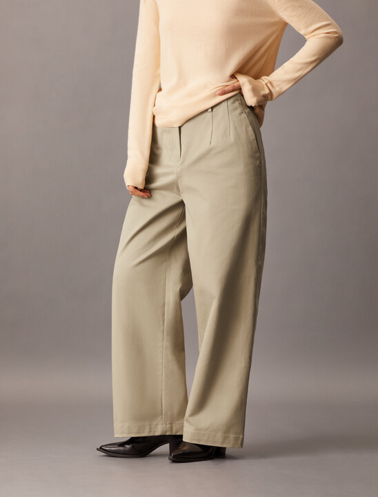 Cotton Chino Relaxed Trousers