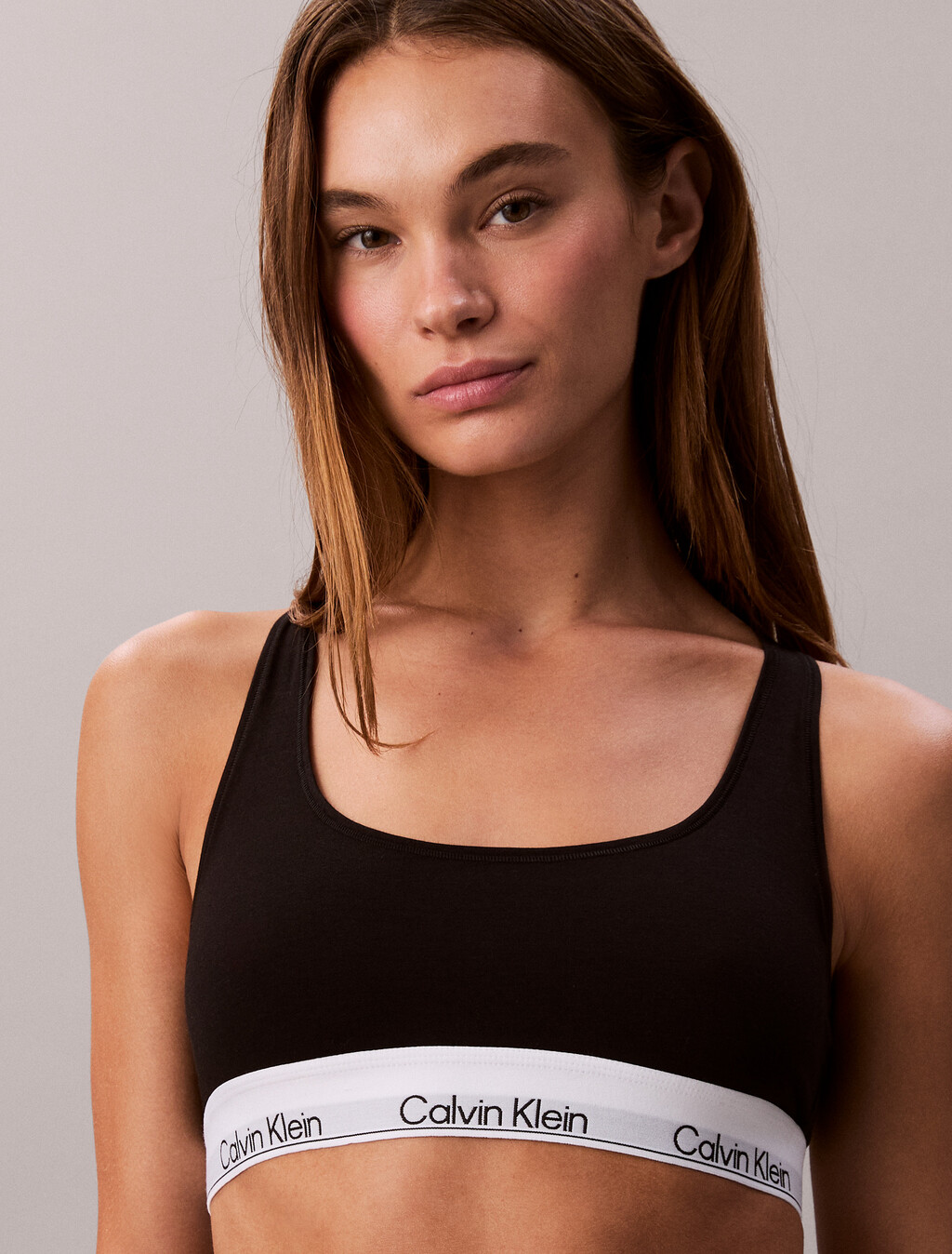 Icon Cotton Lightly Lined Bralette, CK Black, hi-res
